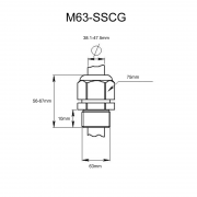 Stainless Steel Metric Cable Gland M63