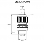 Stainless Steel Metric Vented Cable Gland M20