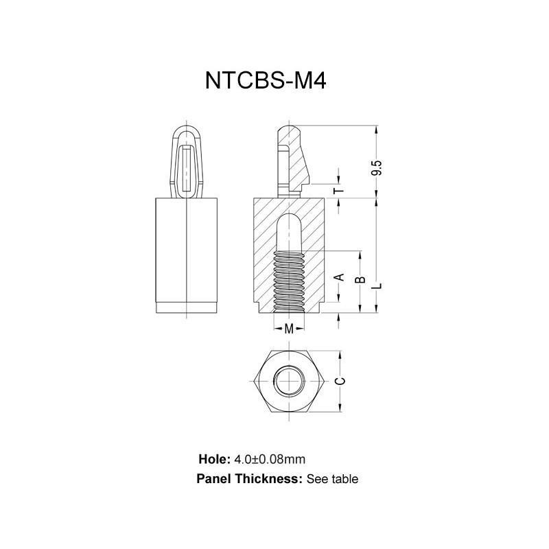 Nyfast Metric Thread Circuit Board Support M4