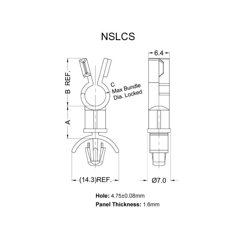 nylon standoff locking wire harness clip