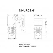 Nylon Half-U Routing Clip Fir Tree