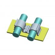 Nylon Dual Half-U Routing Cable Clip