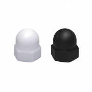 Black & Natural Nylon Cap Nuts