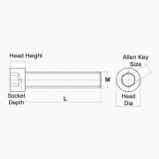 Nylon Socket Cap Screw - DIN 912