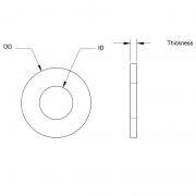 Standard metric washers