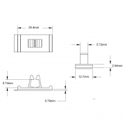 Adhesive Backed Top Entry Clip