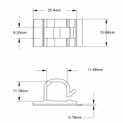 Side Entry Adhesive Cable Clamp