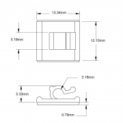 Adhesive Side Entry Cable Clamp Round