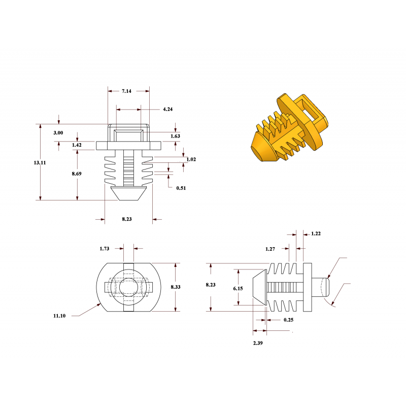 Nyfast Nylon Cable Tie Mount 15